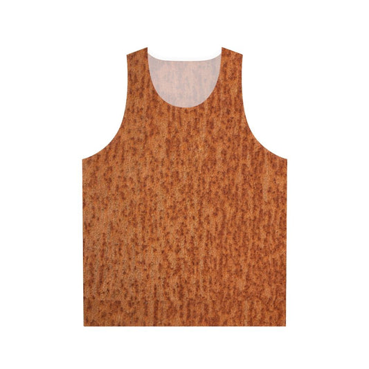 Unisex tank top with vintage industrial worn metal texture