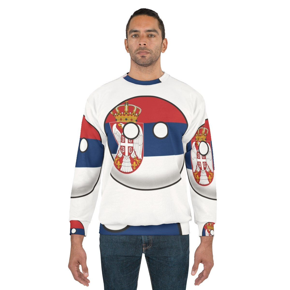 Serbian Countryball Patriotic Sweatshirt - men