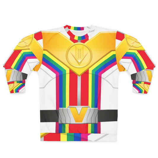 Zenkaiser Tokusatsu Sweatshirt with Rainbow Print