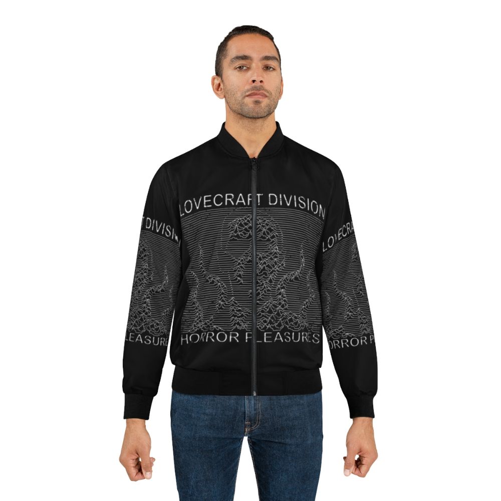 Lovecraft Division Cosmic Horror Bomber Jacket with Lovecraftian and Sci-Fi Inspired Design - Lifestyle