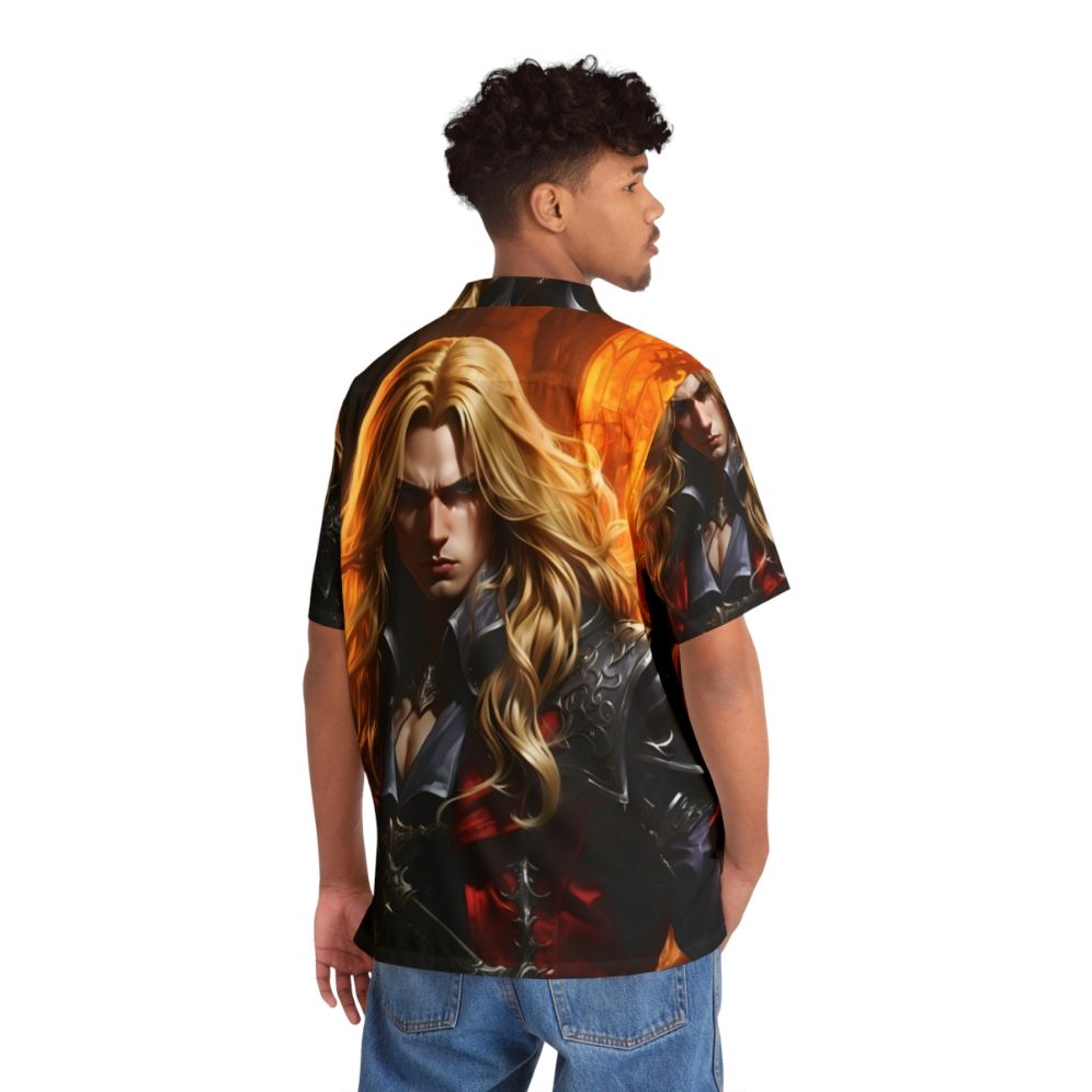 Alucard the Vampire Warrior Castlevania Hawaiian Shirt - Flat lay