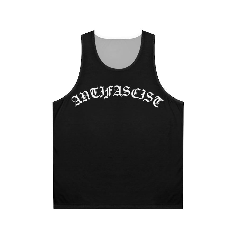 Antifascist Gothic Text Unisex Tank Top