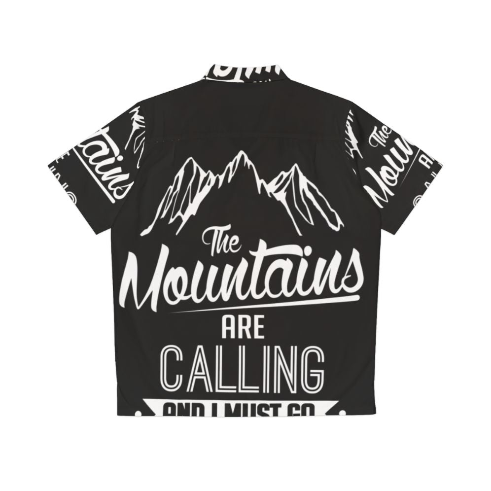 Ski the Mountains Hawaiian Shirt with a nature-inspired design - Back