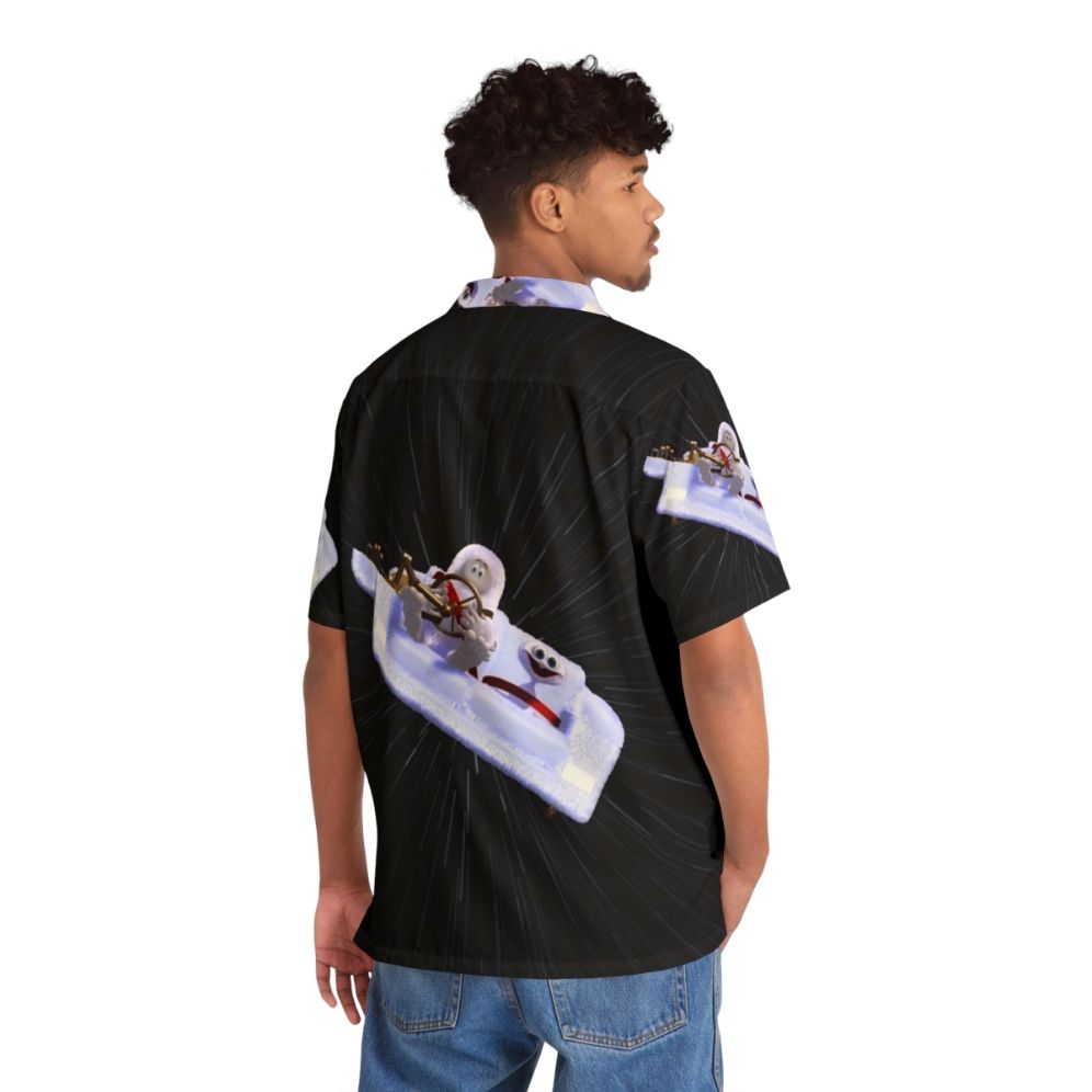 Bing and Bong Cartoon Themed Hawaiian Shirt - People Back