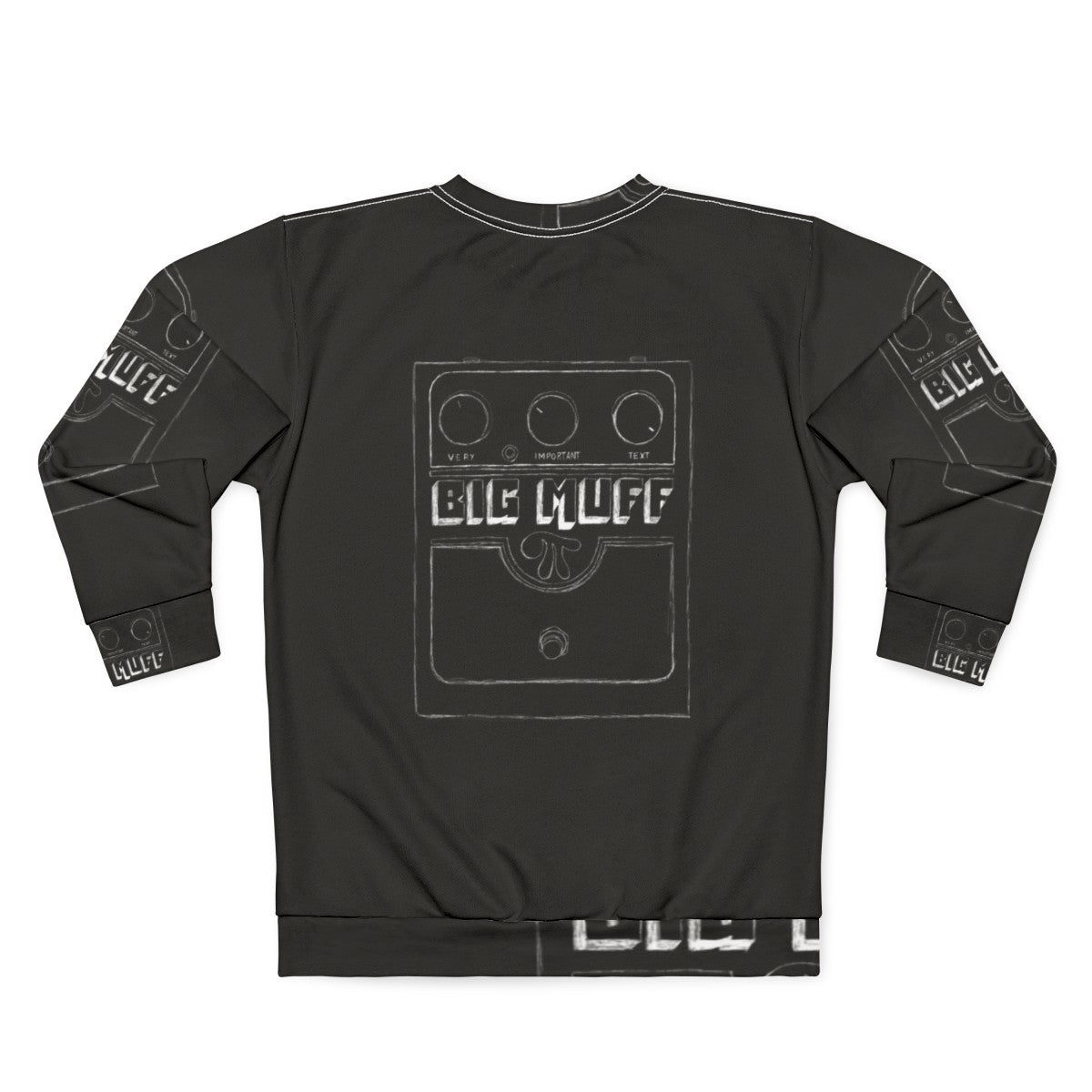 Big Muff Fuzz Pedal Shoegaze Guitar Sweatshirt - Back