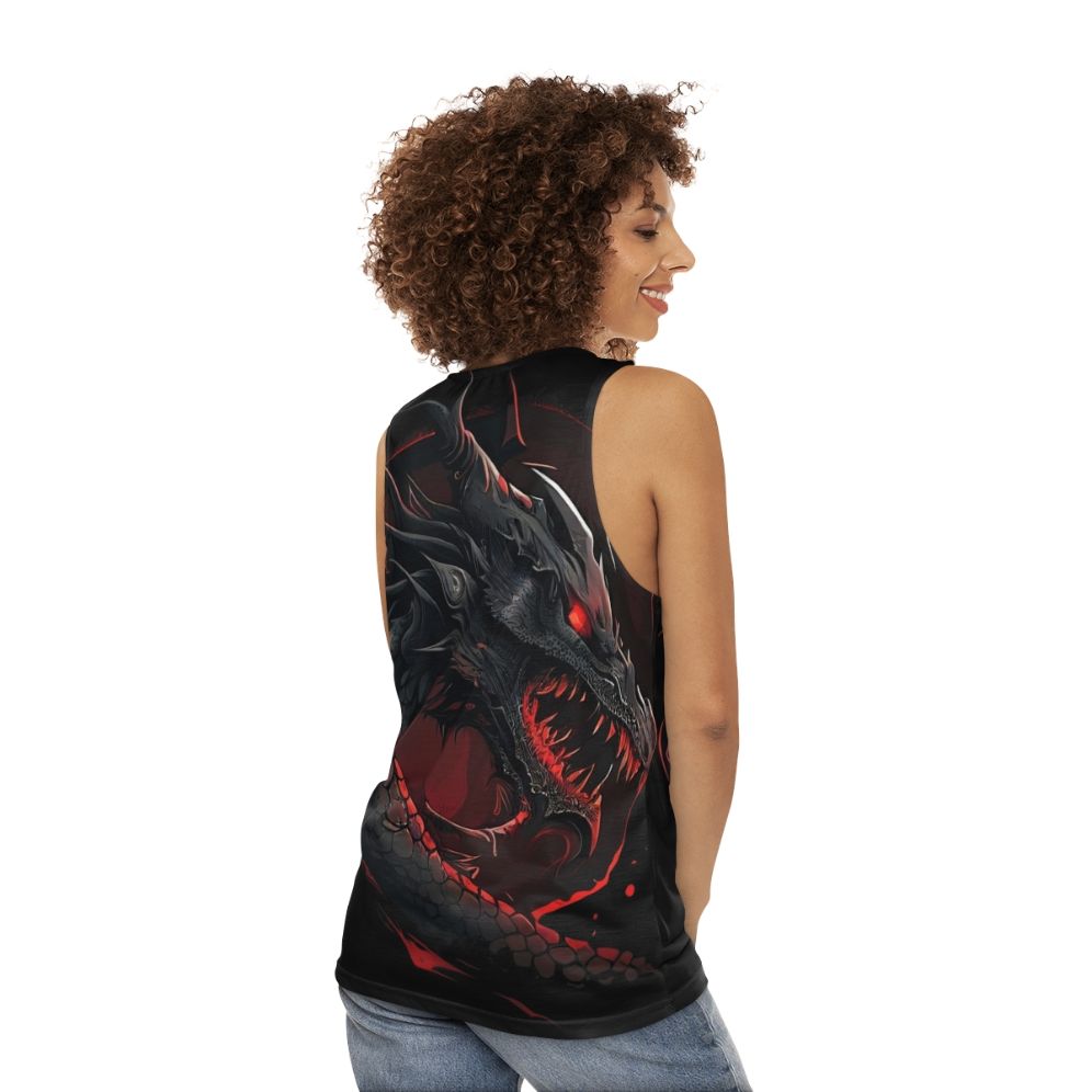 Mythical dragon unisex tank top - women back