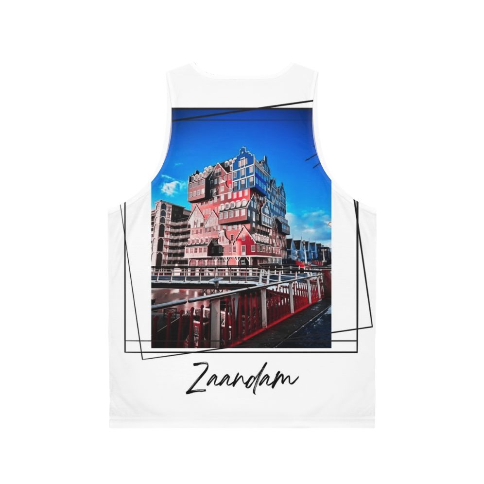 Zaandam City in Holland Unisex Tank Top - Back