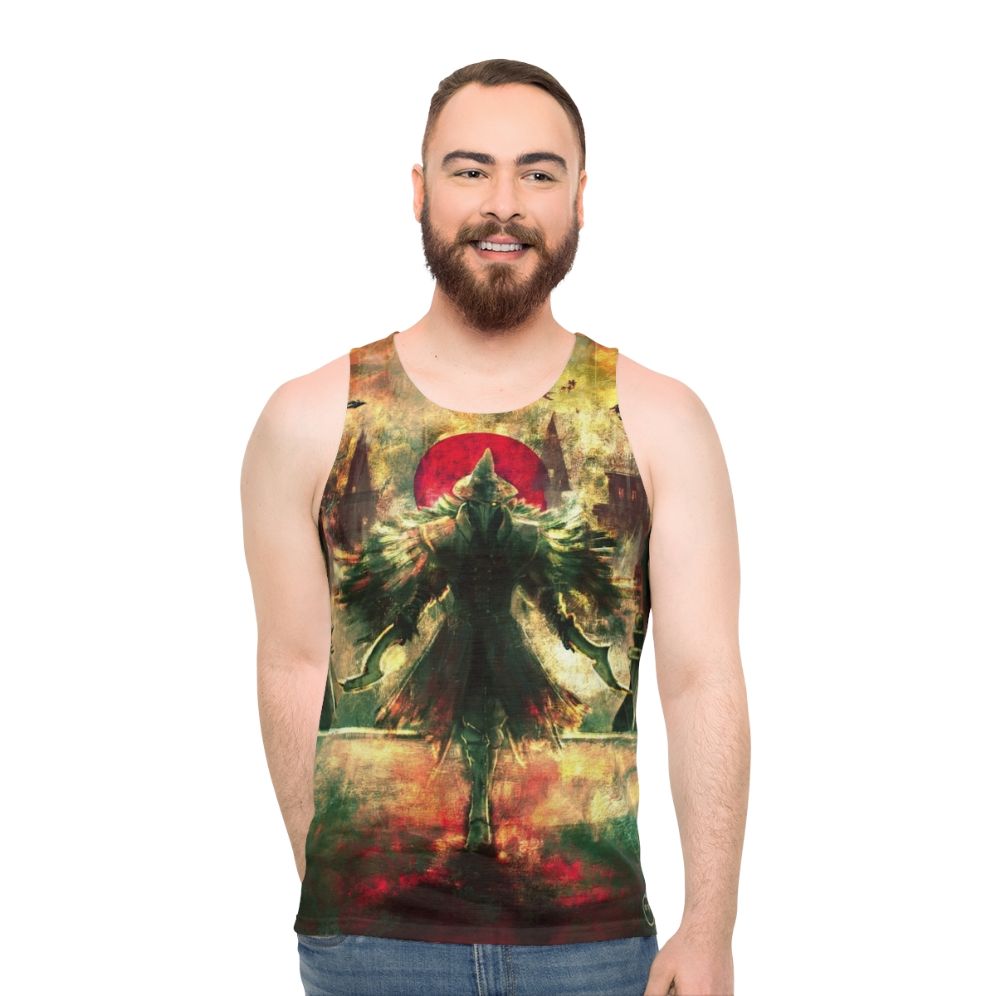 Bloodborne Hunter Crow Unisex Tank Top - men