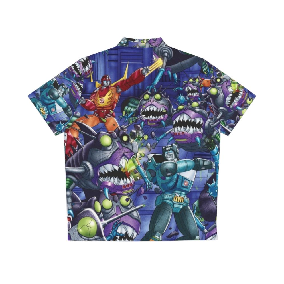 Retro Transformers Demolition Derby Hawaiian Shirt - Back