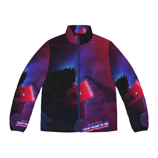 Synth Riders VR puffer jacket featuring a vibrant, futuristic design