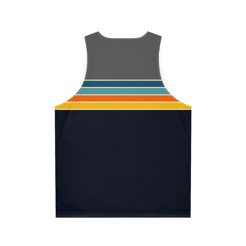 Retro 70s Stripes Unisex Tank Top - Back