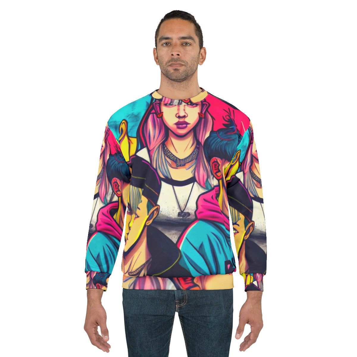 Young Royals Cyberpunk Manga Style Sweatshirt - men