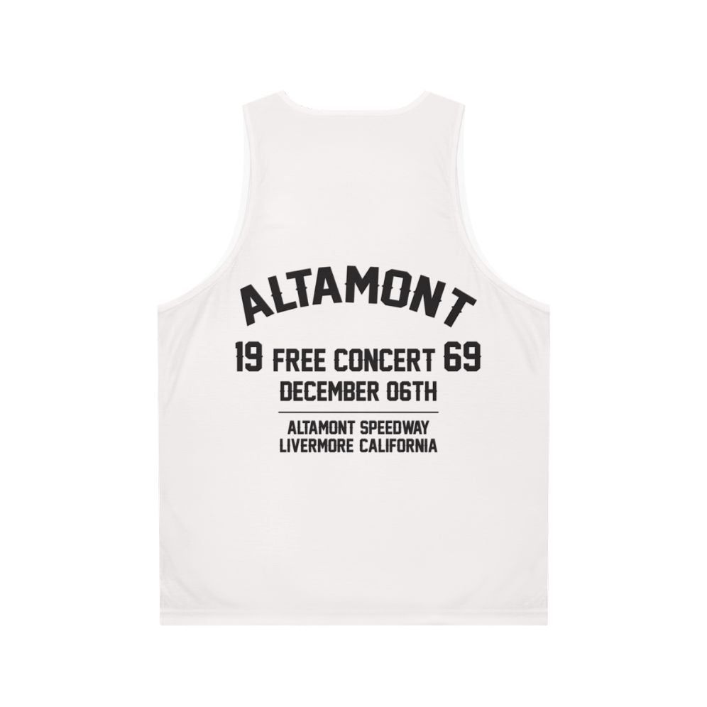 1969 music festival musicians gifts unisex tank top - Back