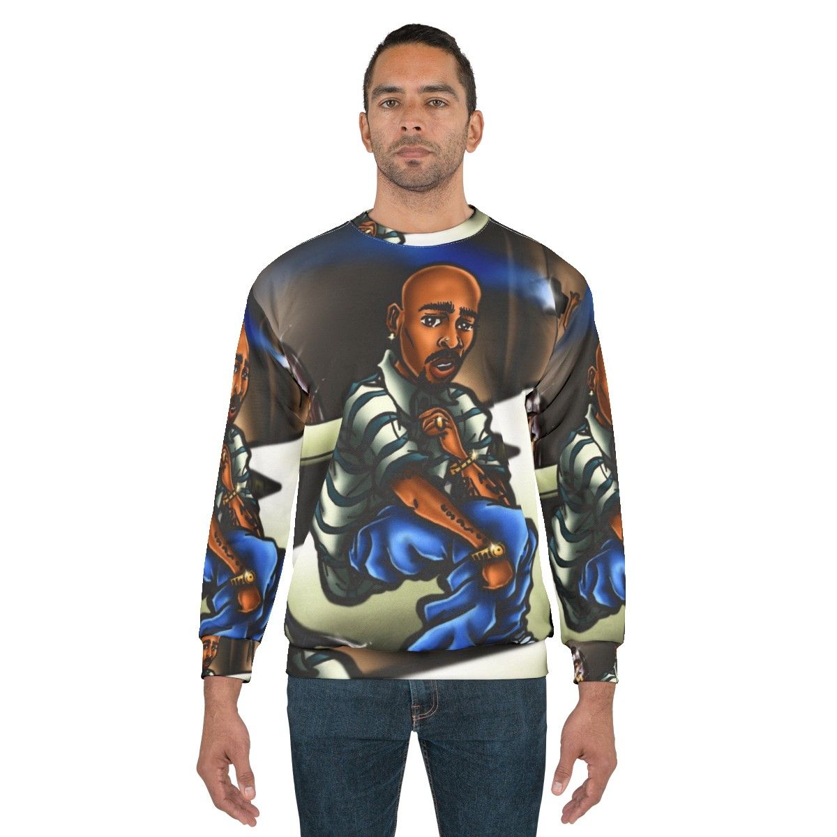 All About U Graphic Sweatshirt with Anime Inspired Design - men