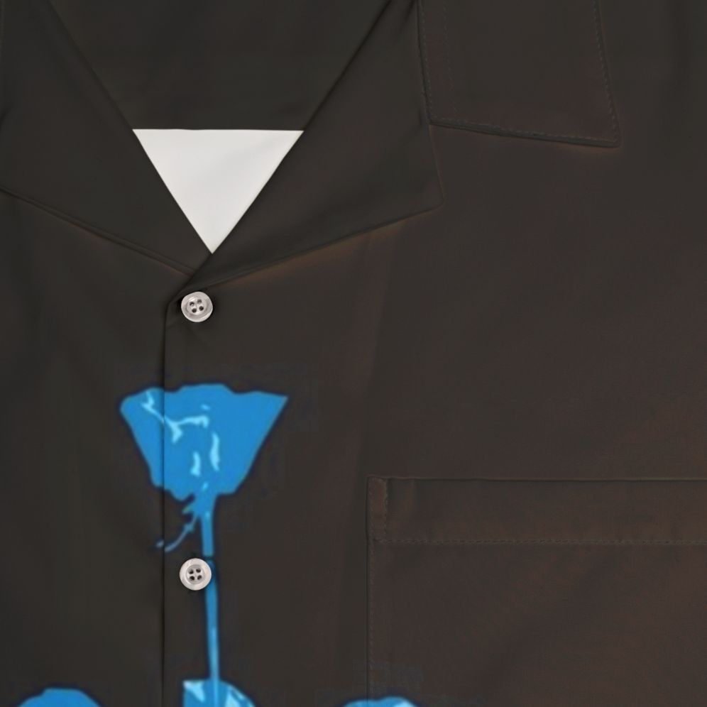 Depeche Mode "Enjoy The Silence" Blue Hawaiian Shirt - Detail