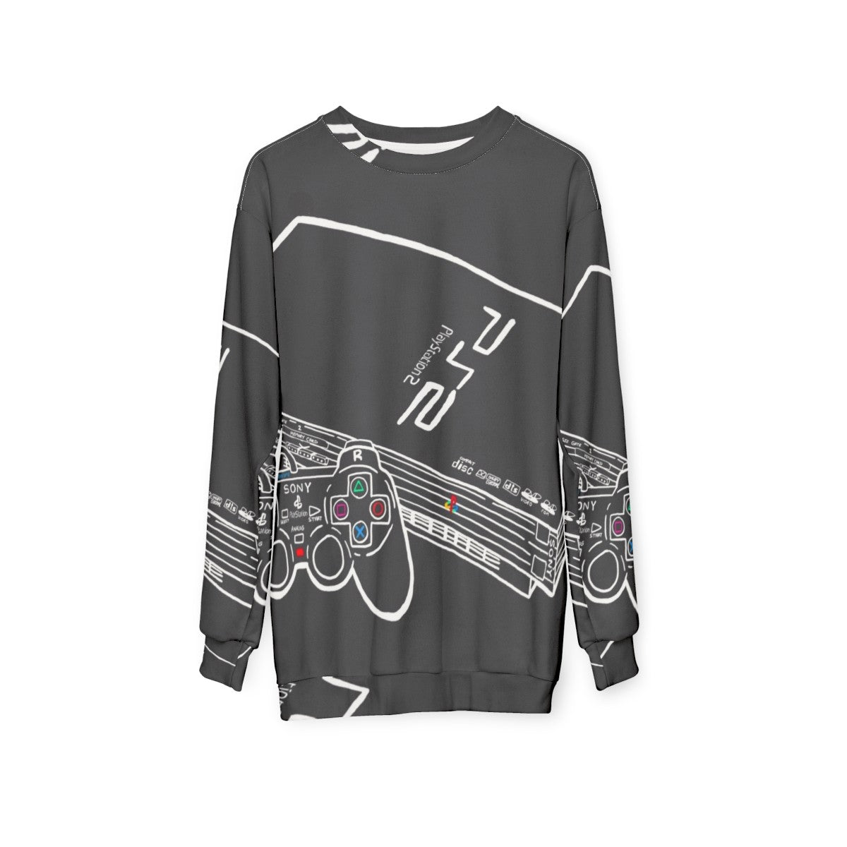 Retro Playstation 2 Console Sweatshirt - hanging