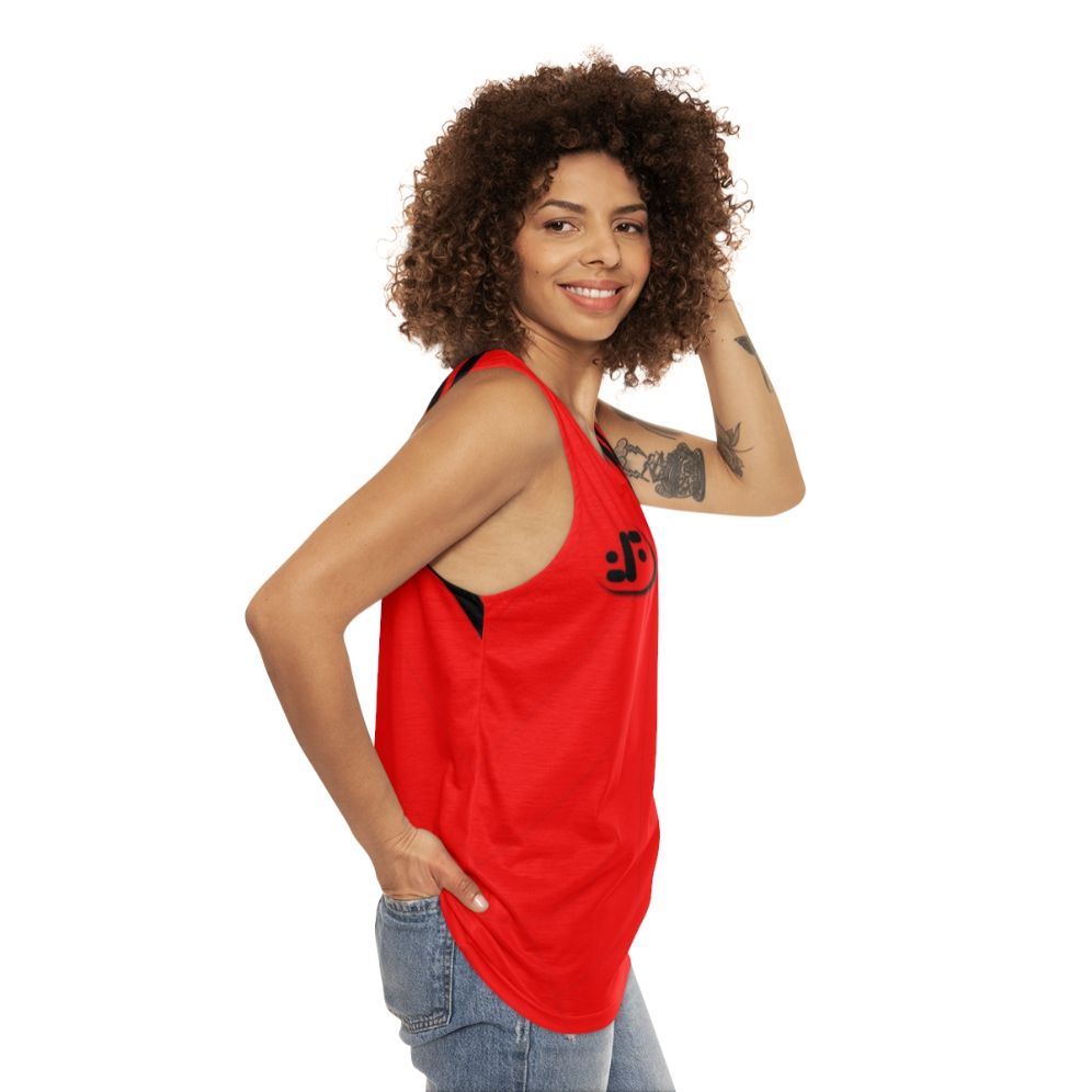 Visitors 80s TV Show V-Neck Unisex Tank Top - women side