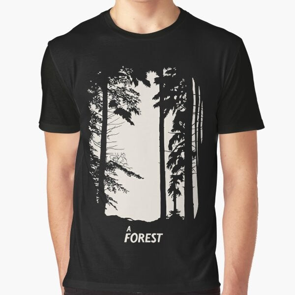 The Cure 'A Forest' Graphic T-Shirt - 80s New Wave Music Tee featuring the iconic band logo and album artwork