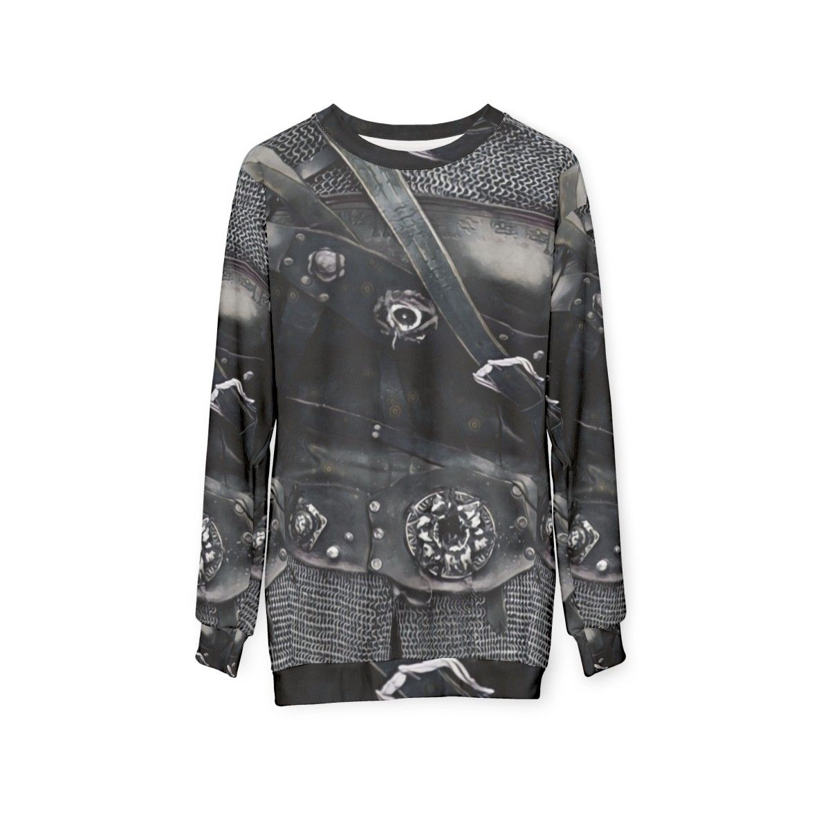 Armour gear sweatshirt with faux leather accents - hanging