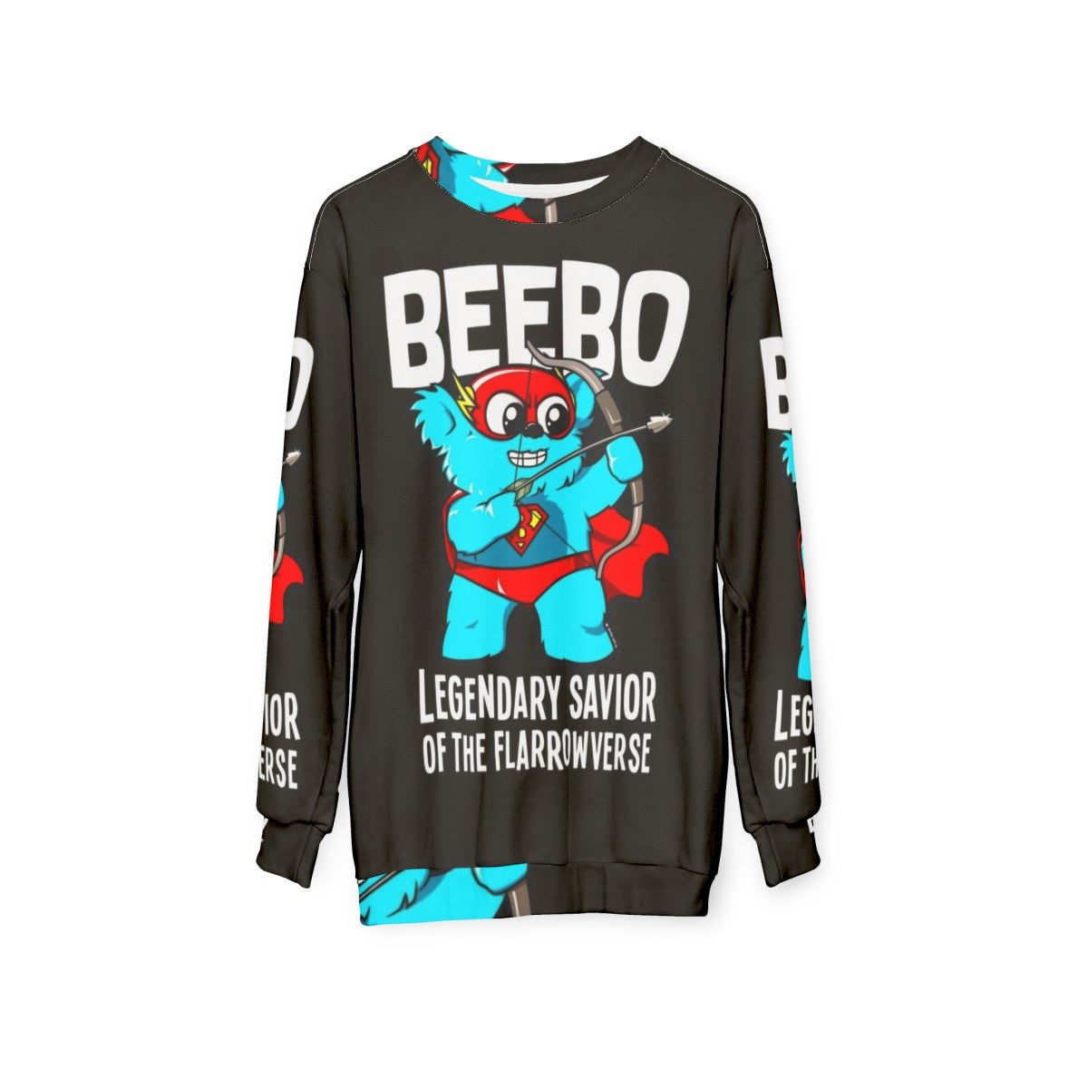 Super Beebo Sweatshirt - Superhero Graphic Pullover Hoodie - hanging