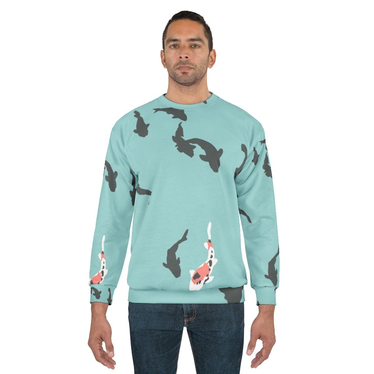 A Silent Voice Koi Fish Sweatshirt with Minimal Anime & Manga Design - men