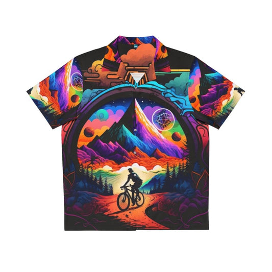 Trippy psychedelic Bicycle Day 1943 colorful Hawaiian shirt