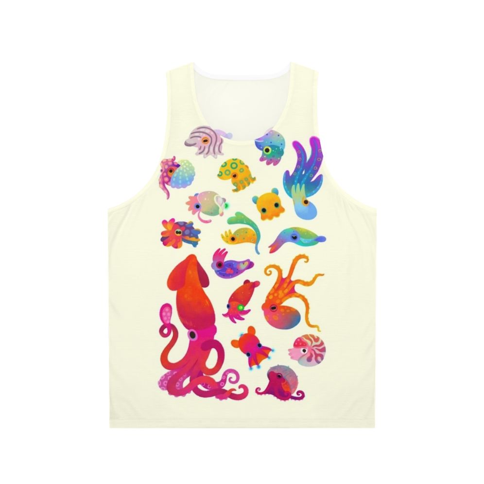 Pastel cephalopod unisex tank top