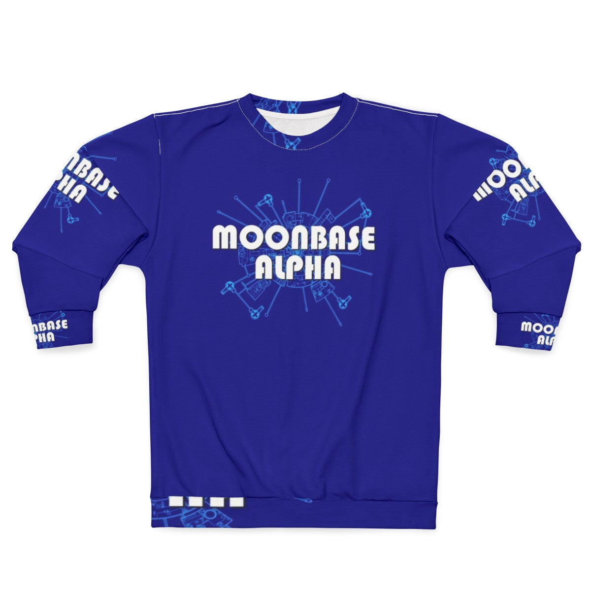 Space 1999 Moonbase Alpha Diagram Retro Sweatshirt