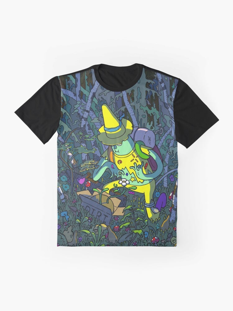 Magic Man from the Adventure Time animated series graphic t-shirt - Flat lay