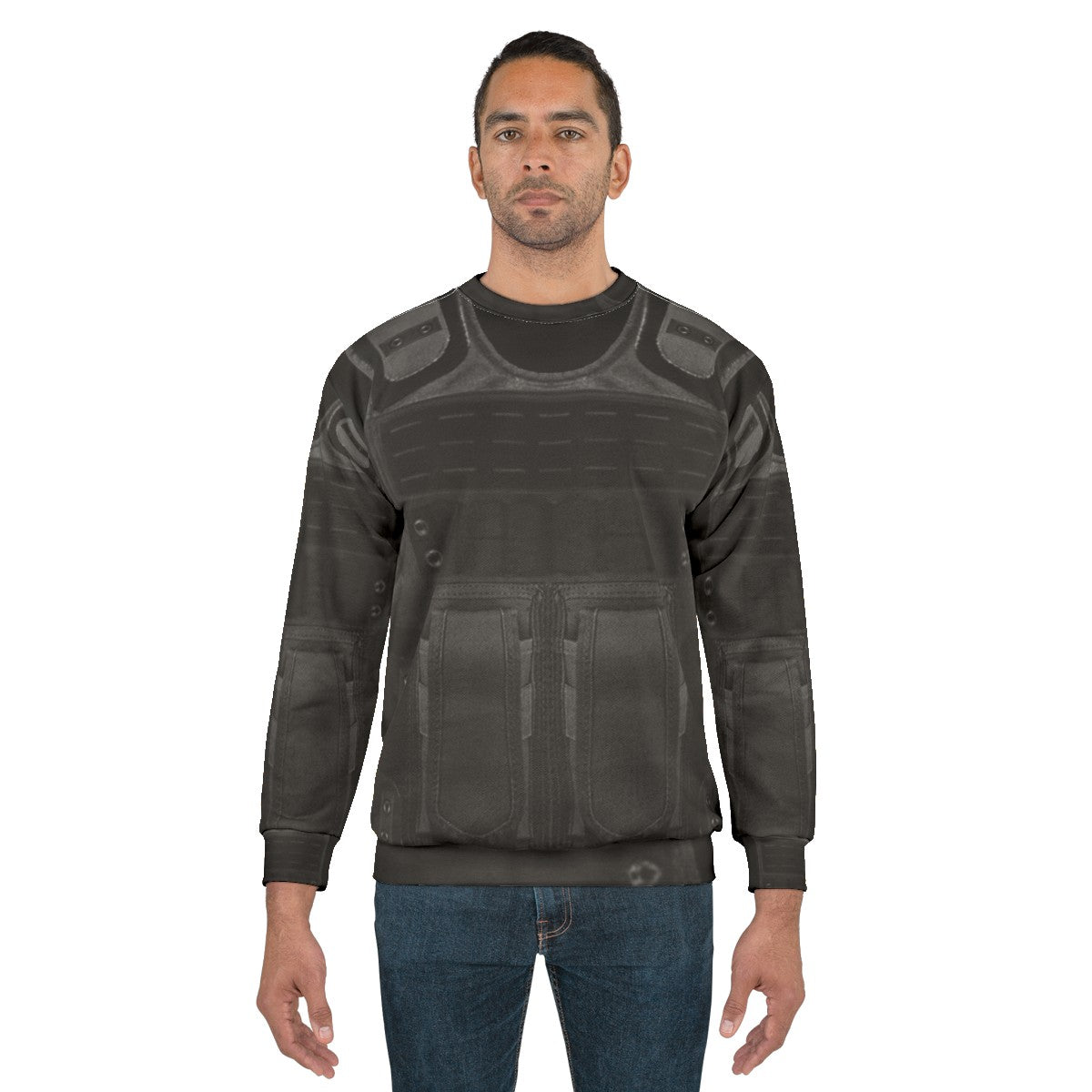 Bulletproof body armor tactical sweatshirt for security and protection - men