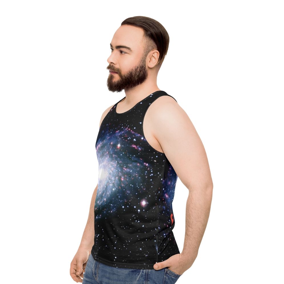 Location Unisex Tank Top featuring a galaxy and milky way design - men side