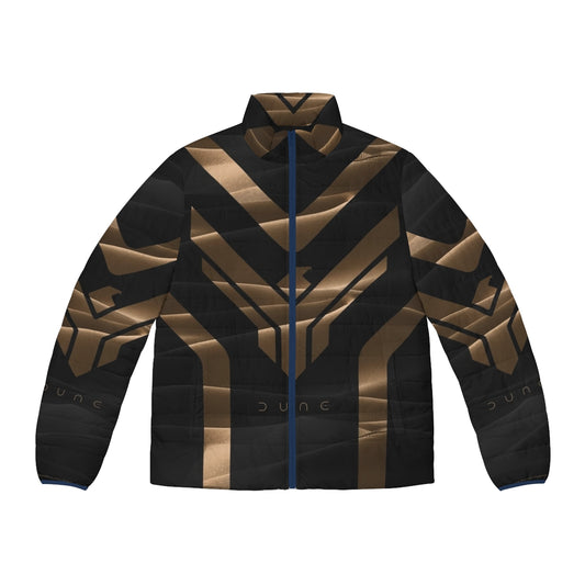 Dune Atreides Puffer Jacket - Sci-Fi Inspired Apparel with Atreides Faction Symbol