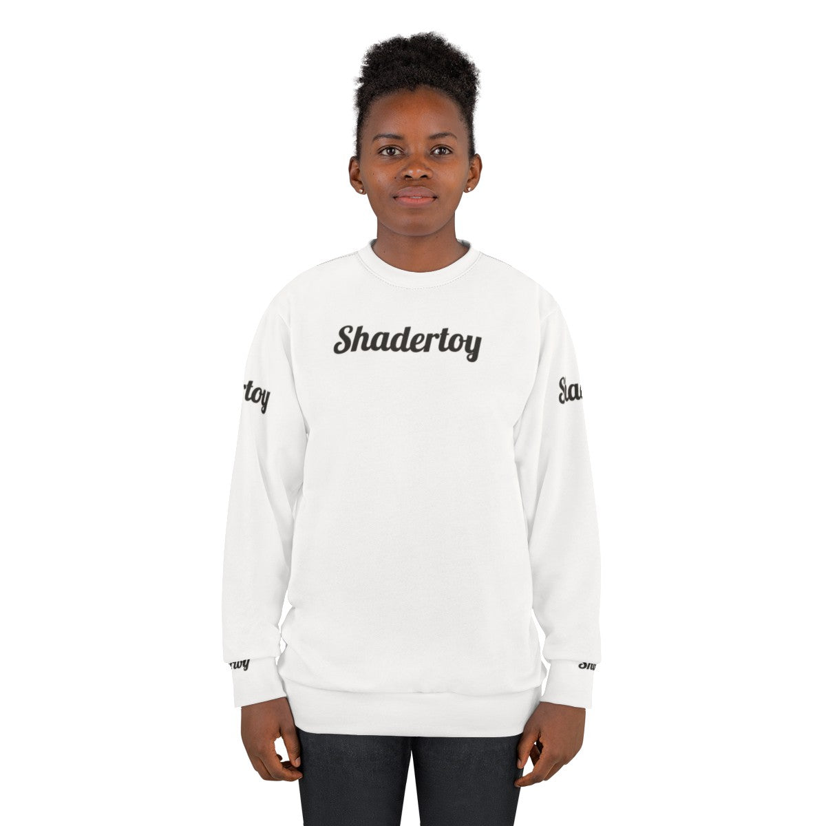 Vector graphics shadertoy sweatshirt with geometric design - women