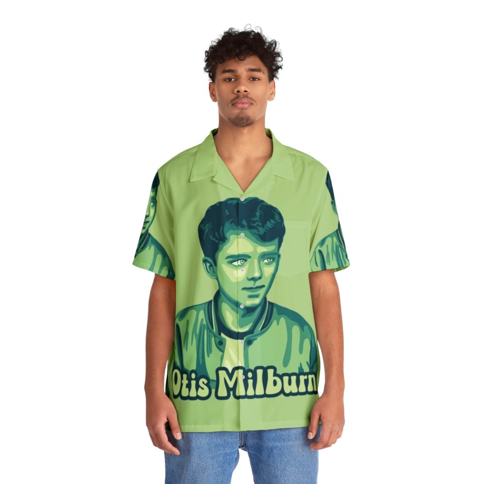 Otis Milburn Green Hawaiian Shirt from Sex Education Netflix - People Front