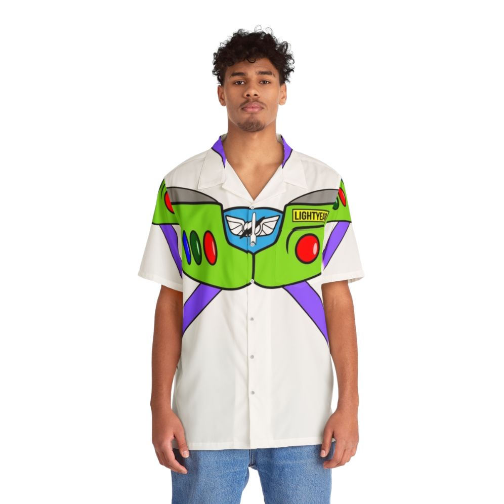 Space Ranger Hawaiian Shirt featuring Buzz Lightyear from Pixar's Toy Story - People Front