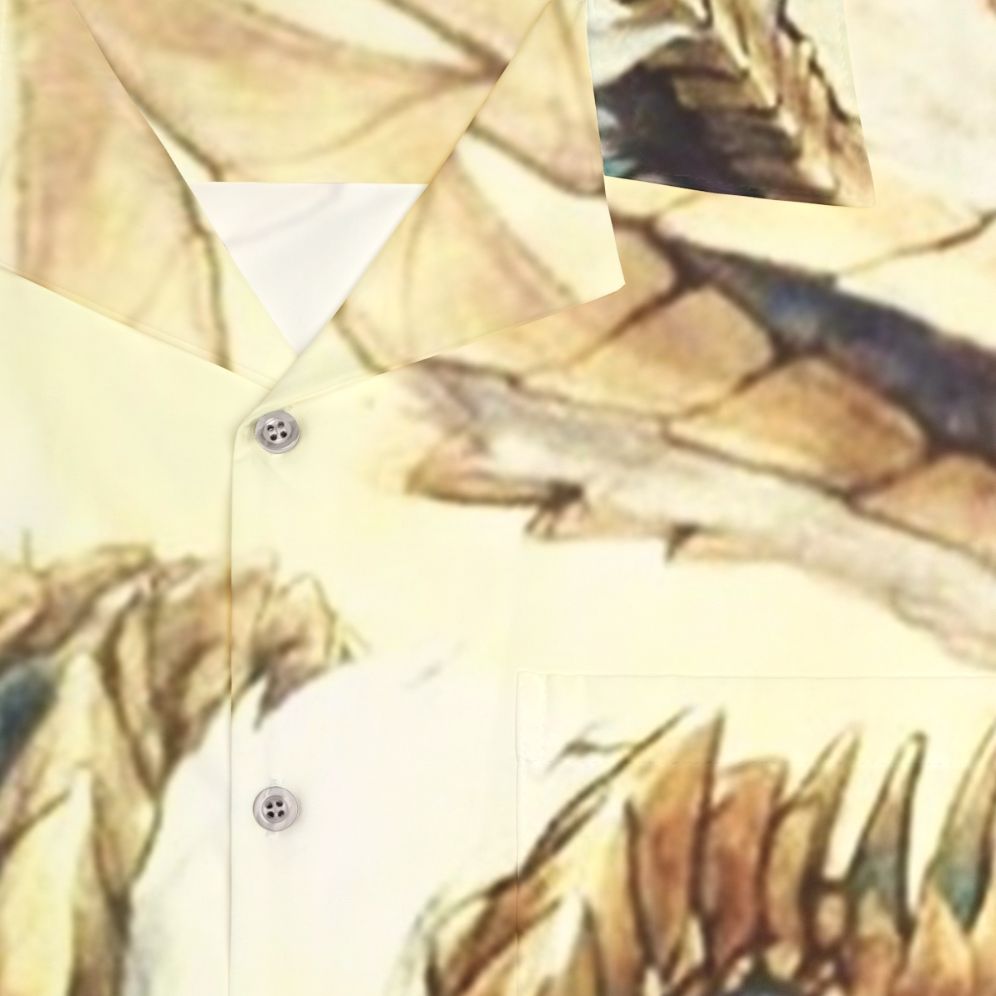 Monster Hunter Zinogre Roaring Thunder Hawaiian Shirt - Detail