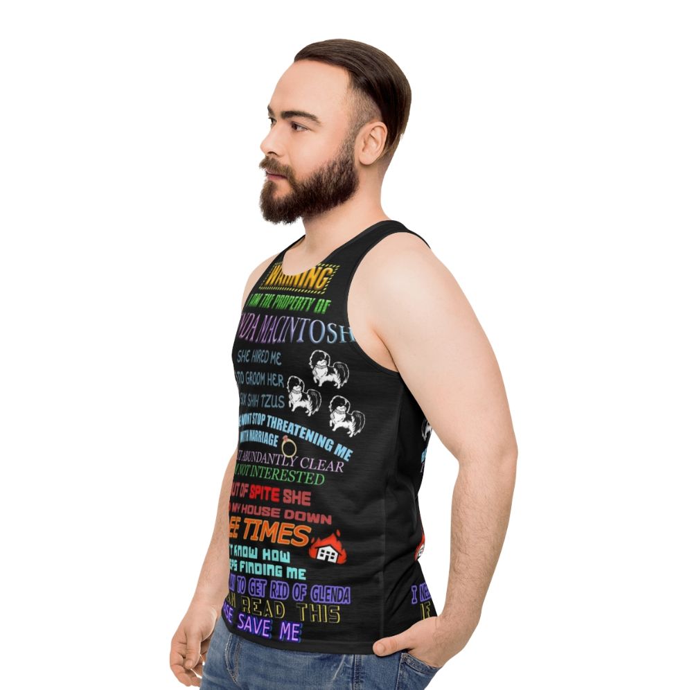 Weirdly Specific Glenda Unisex Tank Top - men side