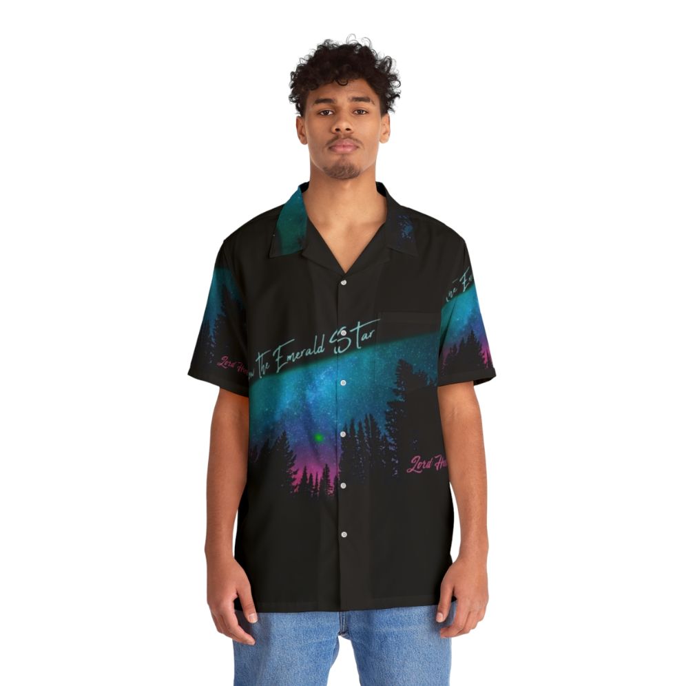 Lord Huron Hawaiian Shirt with Vide Noir Galaxy Design - People Front