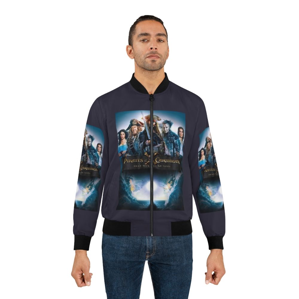 Men's Pirates of the Caribbean Davy Jones Graphic Bomber Jacket - Lifestyle