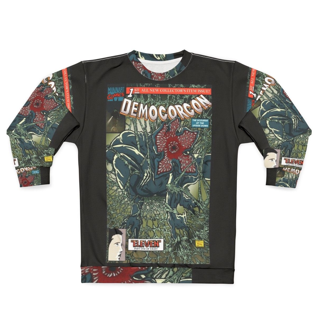 Demogorgon 1 Sweatshirt - Stranger Things inspired graphic tee with horror monster design