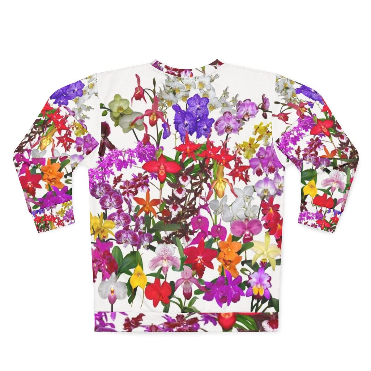 Orchid Celebration Floral Sweatshirt - Back