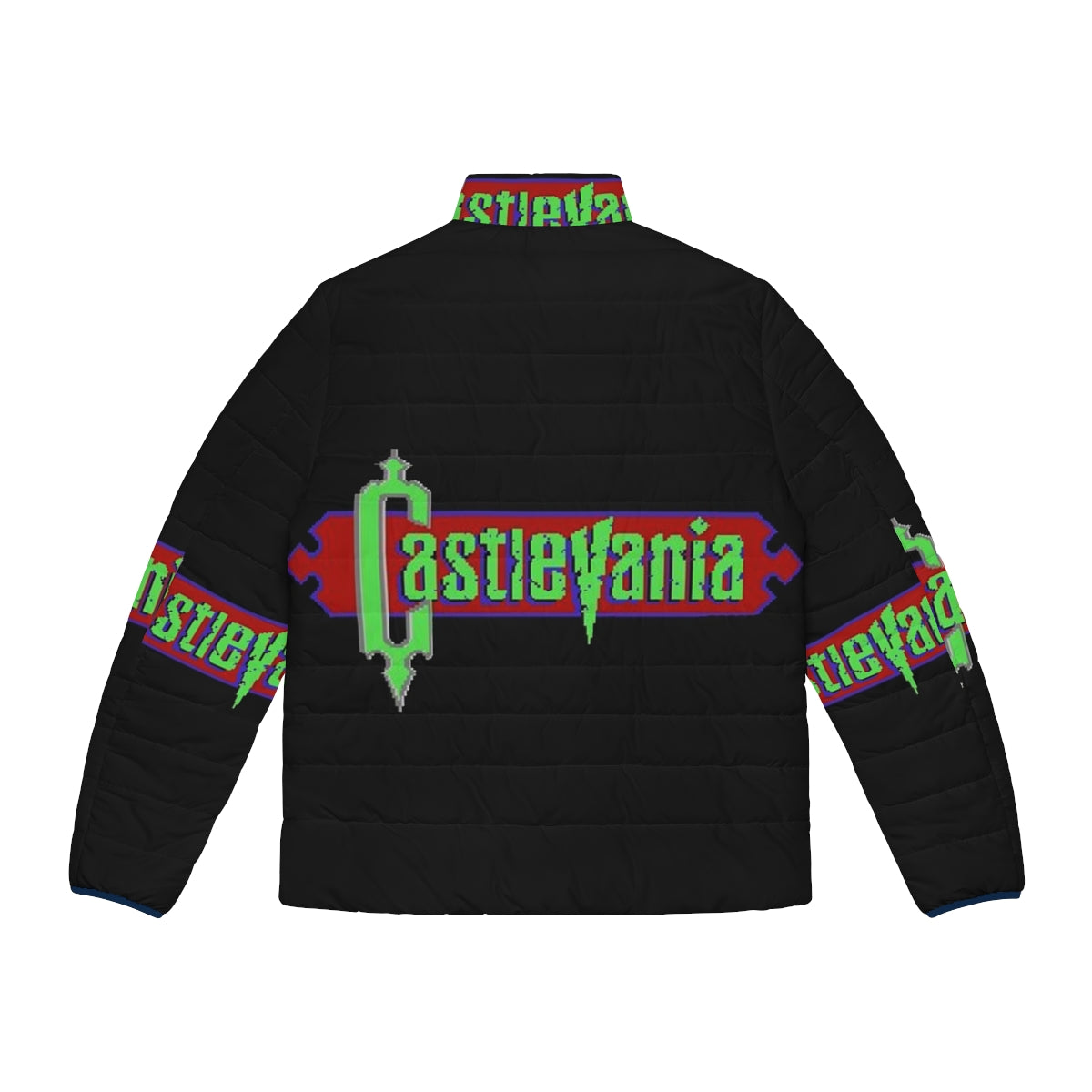 Castlevania logo puffer jacket with gothic and horror-inspired design - Back