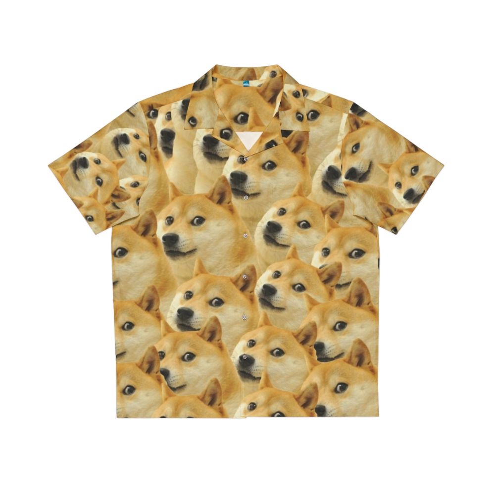 Doge Hawaiian Shirt - Shiba Inu Meme-Themed Pattern