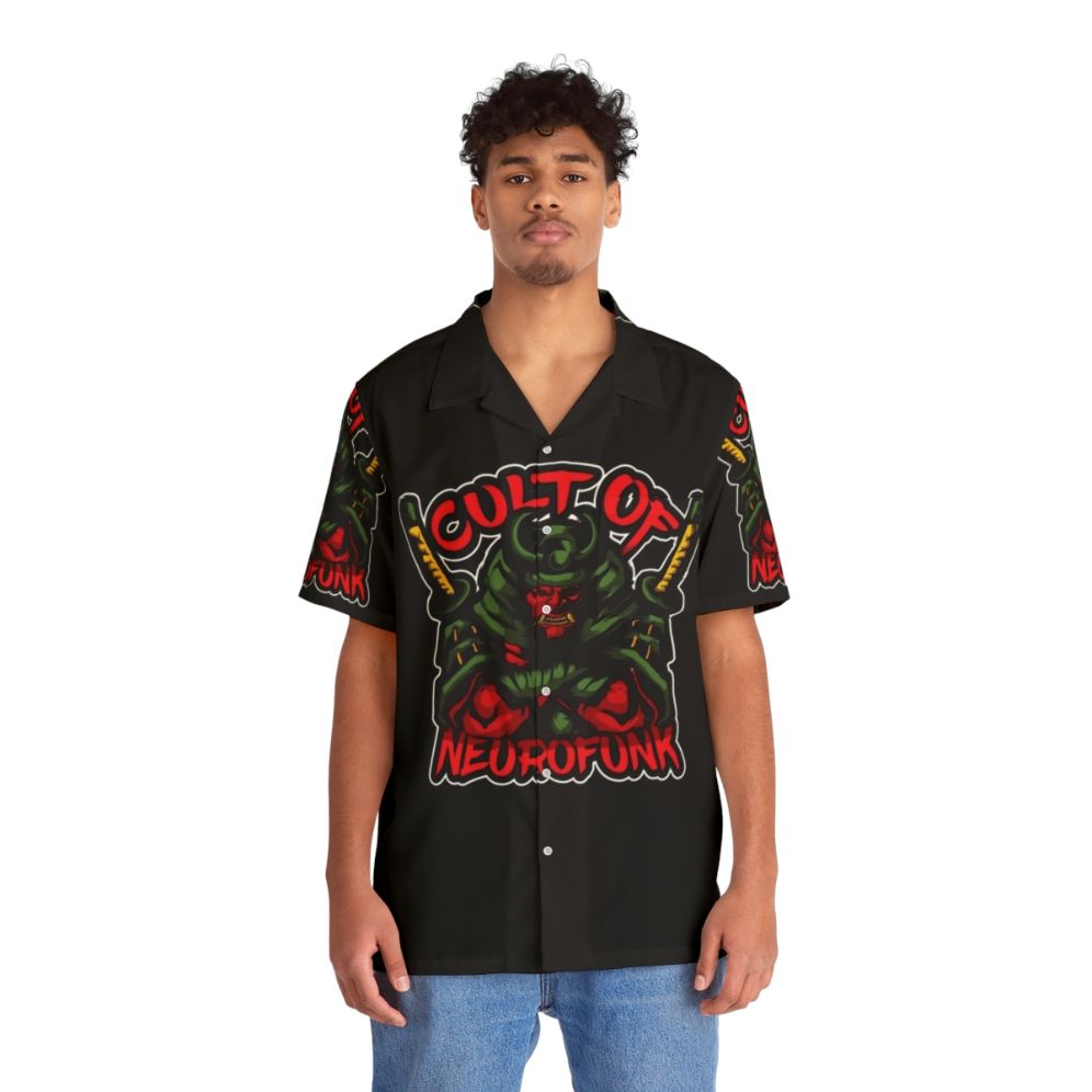 Neurofunk Basshead Samurai Hawaiian Shirt - People Front