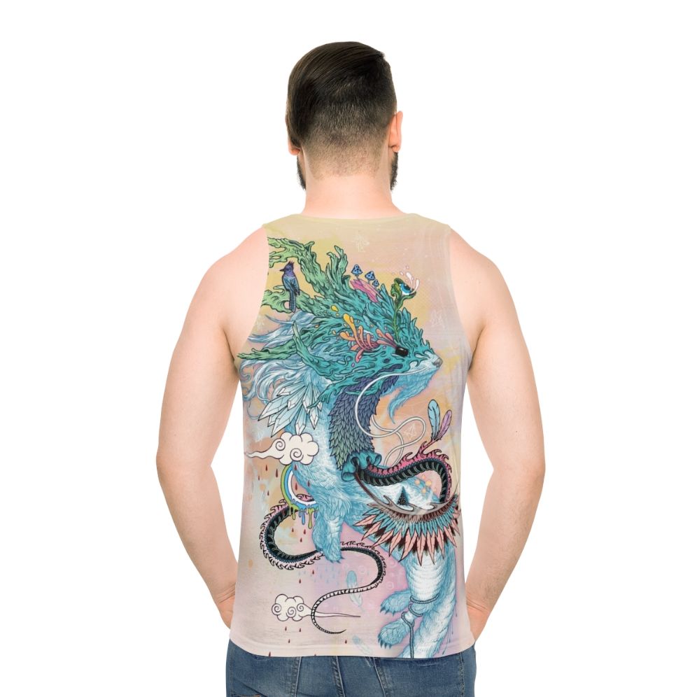 Psychedelic nature-inspired ermine tank top - men back