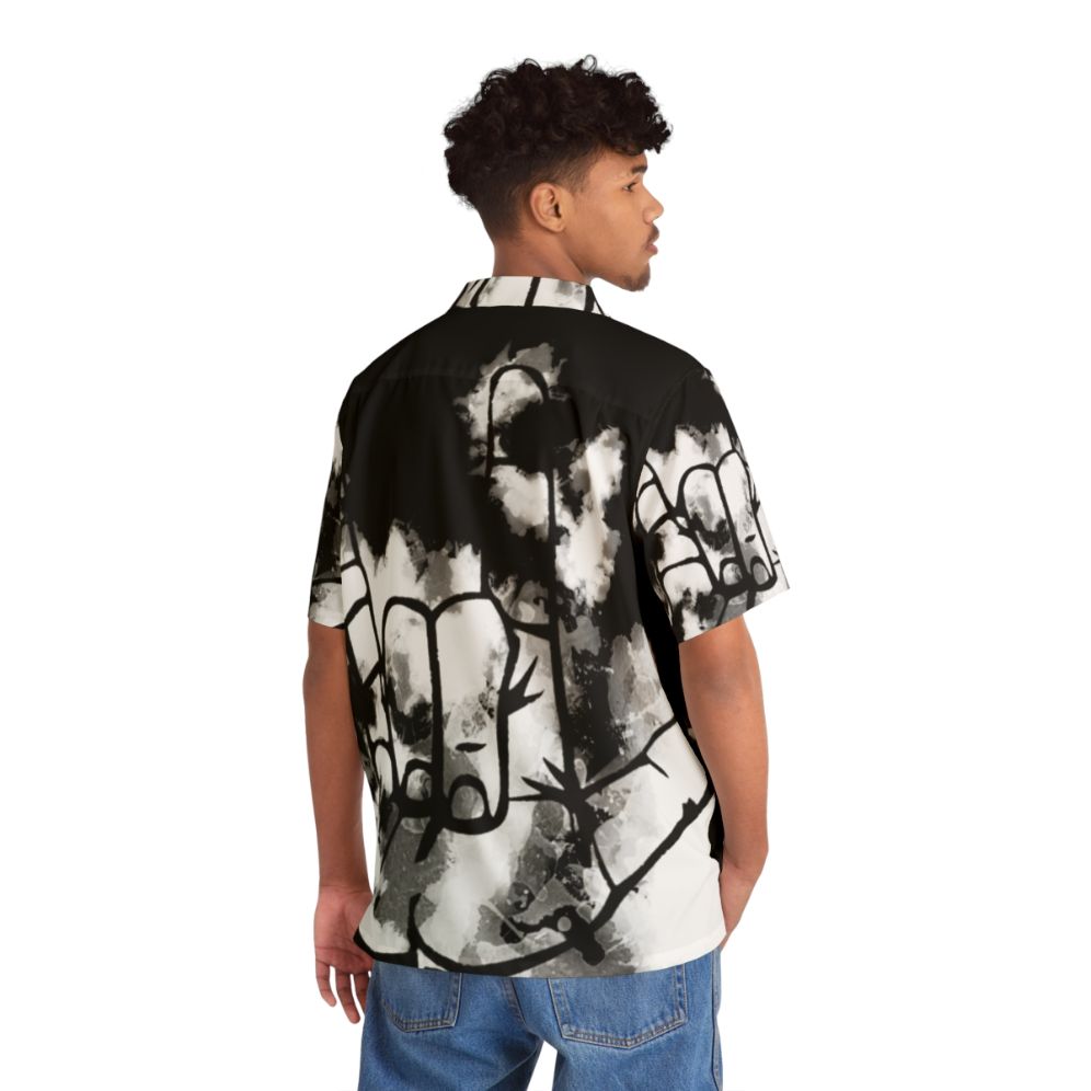 I Love You ASL Hawaiian Shirt Featuring Deaf Culture Symbols - People Back