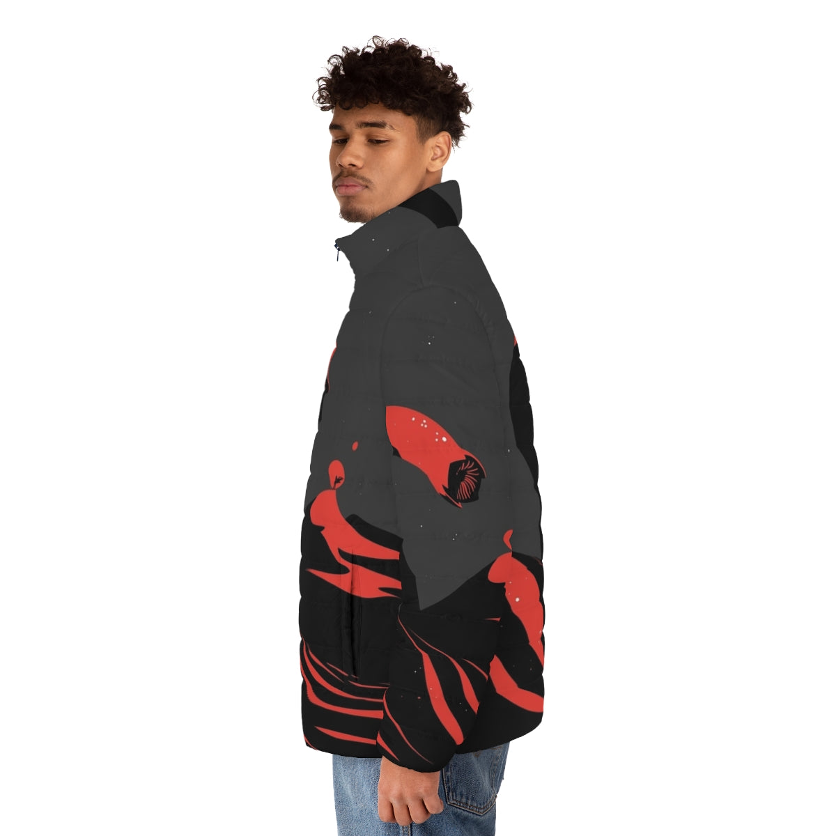 Sandworm Dune Puffer Jacket - Sci-Fi Fashion Inspired by the Classic Frank Herbert Novel - men side left