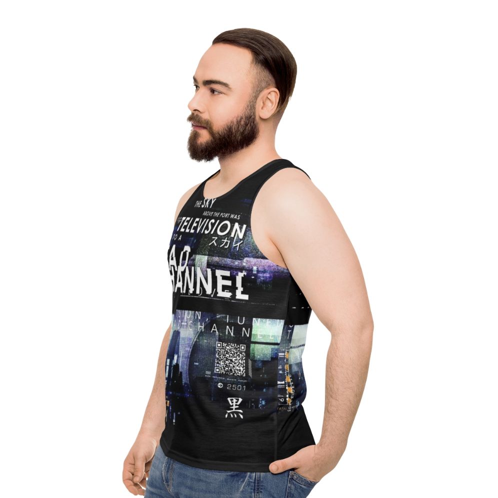 Cyberpunk unisex tank top - men side