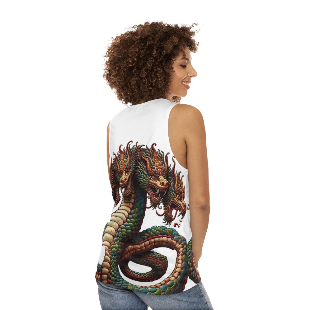 Embroidered Hydra Unisex Fantasy Tank Top - women back