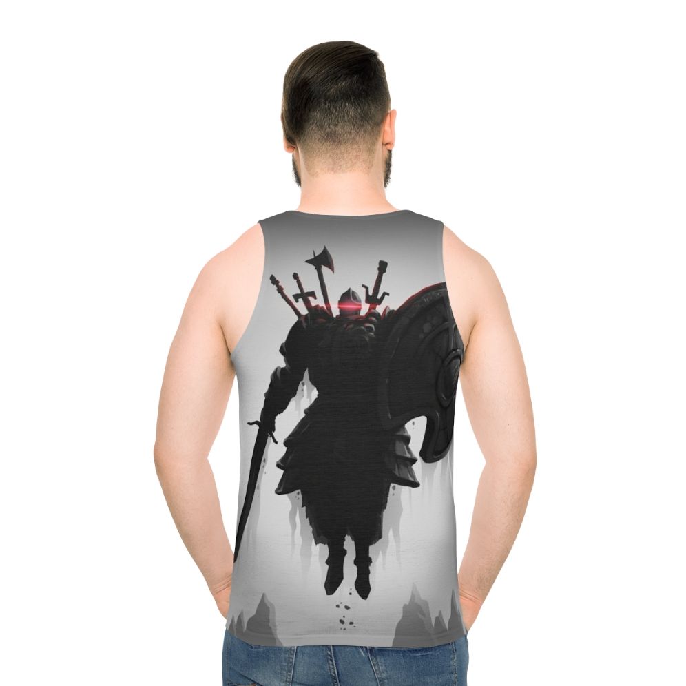 Unisex Dark Souls Praise the Sun Tank Top - men back